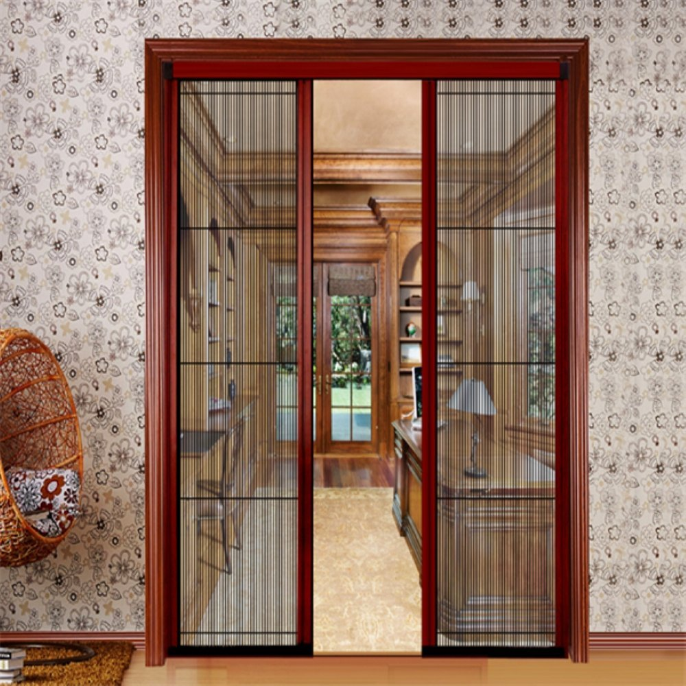 Sliding mesh screen door installation